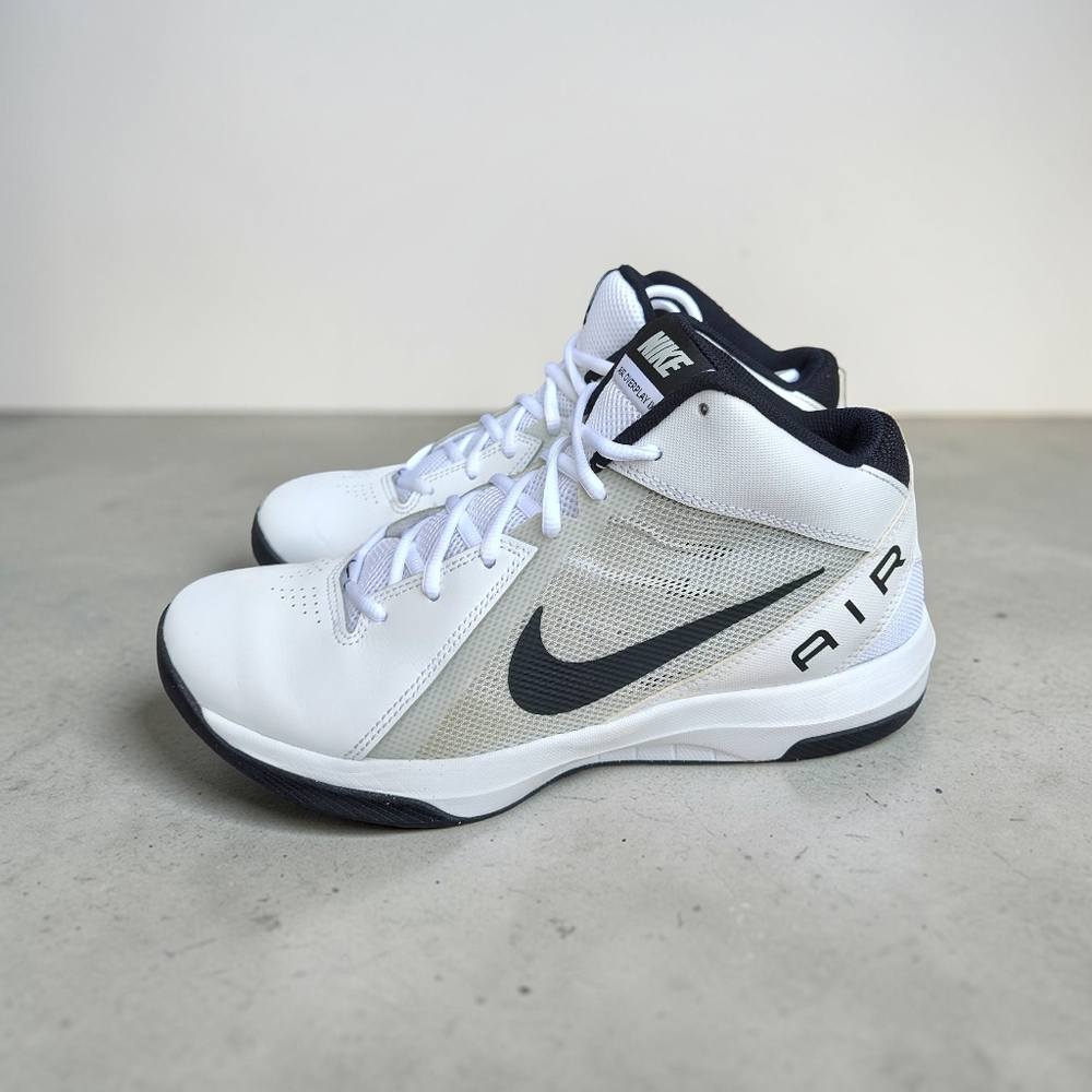 "Nike Air Overplay IX" White Black Basketball Shoes 9.5 Sneakers